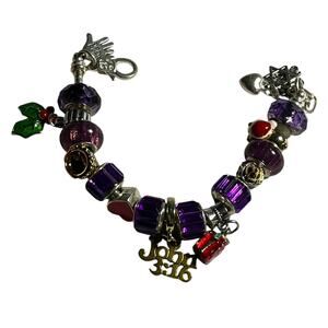 Handmade Womens Faith Christmas European Charm Bracelet Jewelry